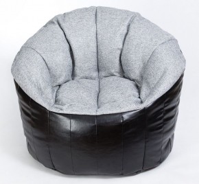 Кресло бескаркасное Релакс Люкс (Серый/Черный) в Лянторе - lyantor.mebel-74.com | фото