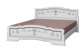 Кровать из массива "Карина-6" Белый Жемчуг (900х2000) в Лянторе - lyantor.mebel-74.com | фото